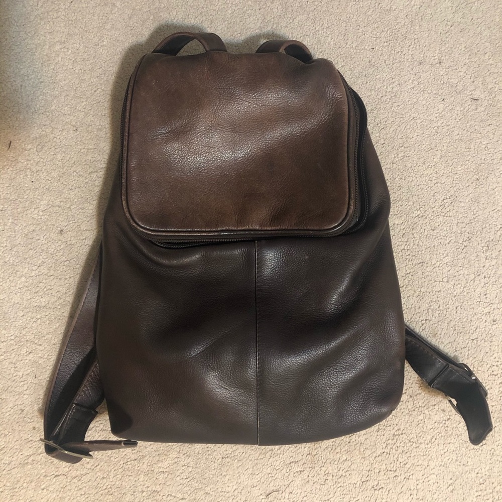 Vintage TOV Leather Backpack 11”x15”